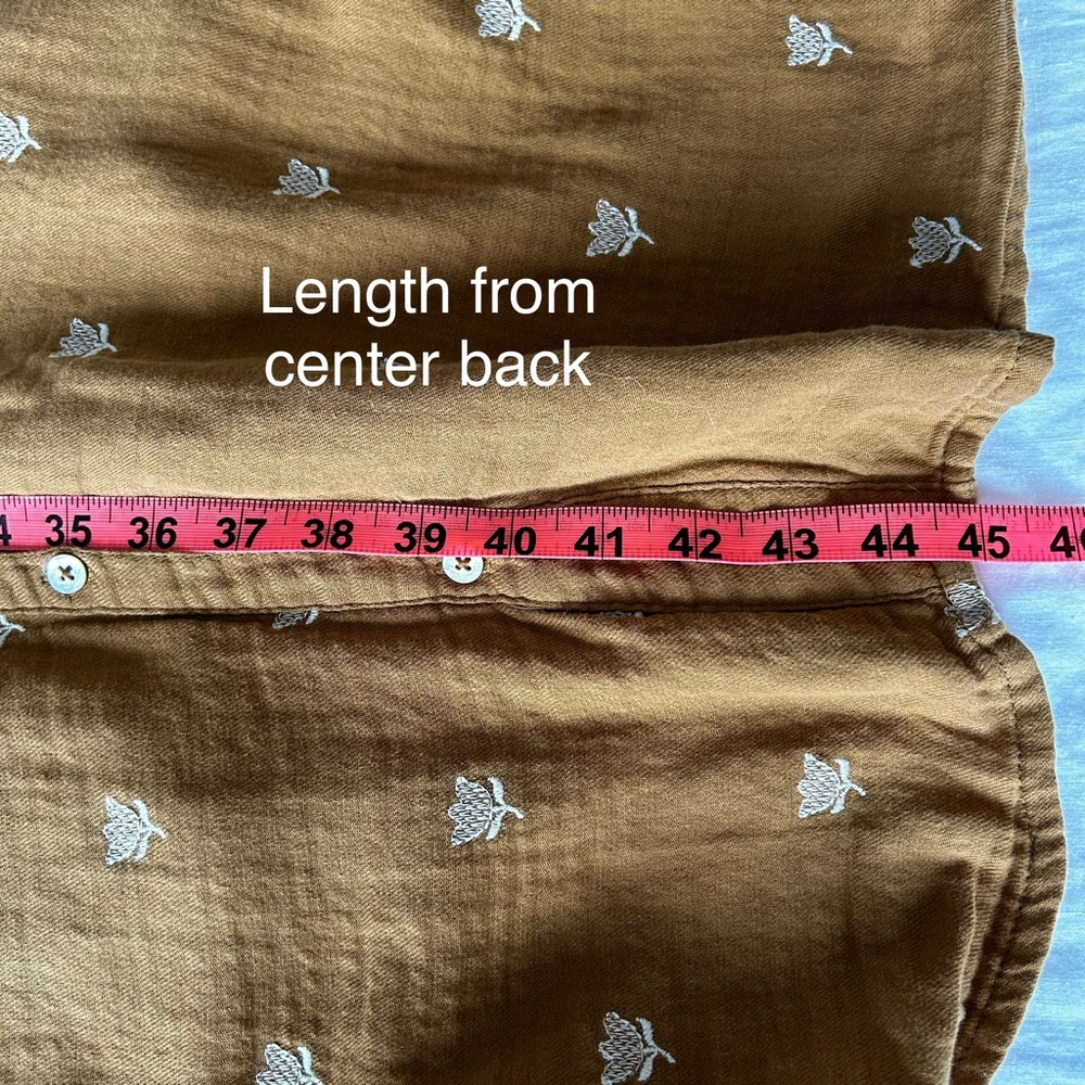 Rylee + Cru Mustard Brown Long Sleeve Midi Dress with Subtle Dot Print - Picture 13 of 13